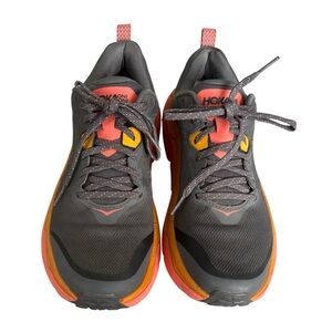 Hoka Women’s Challenger ATR Charcoal Gray Tangerine Trail Running Shoes Sz 8.5